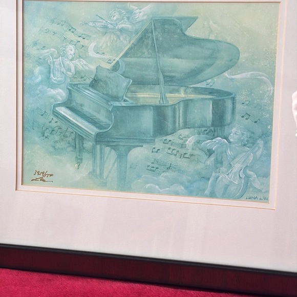 Lena Liu, Signed and Numbered, Grand Piano Art Print in Blue Tones - Picture 4 of 9